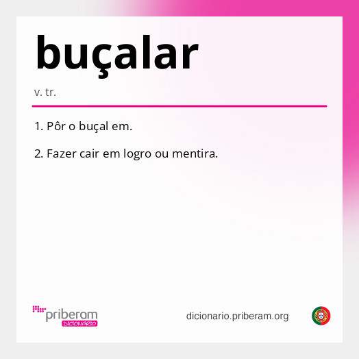 Significado de buçalar
