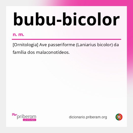 Significado de bubu-bicolor