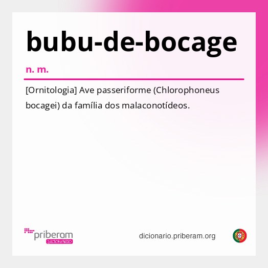 Significado de bubu-de-bocage