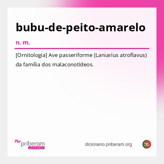 Significado de bubu-de-peito-amarelo