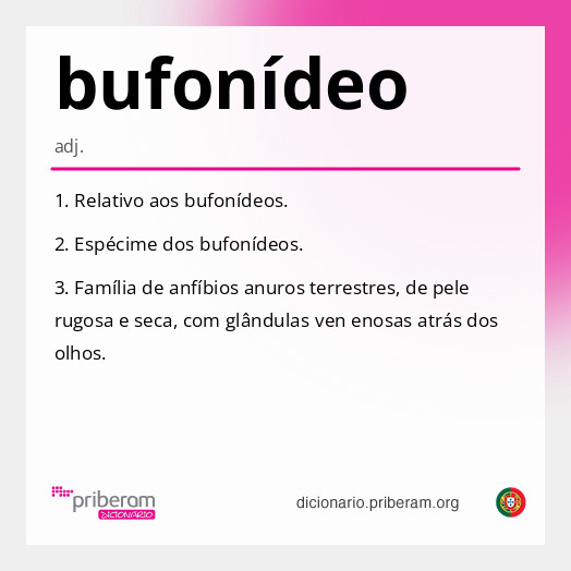 Significado de bufonídeo