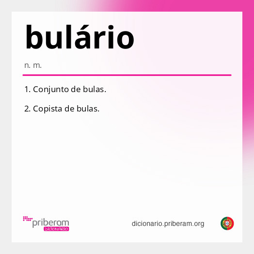 Significado de bulário