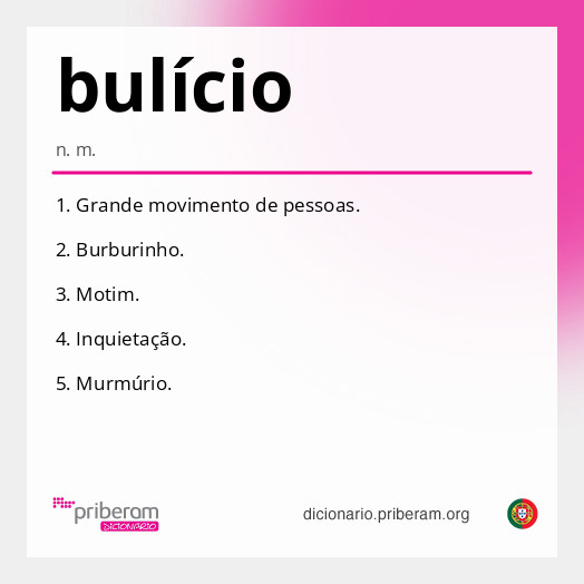 Significado de bulício