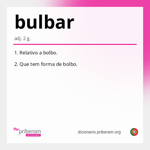 Significado de bulbar