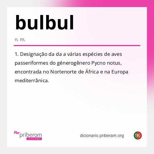 Significado de bulbul