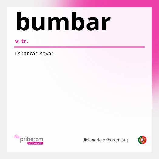 Significado de bumbar