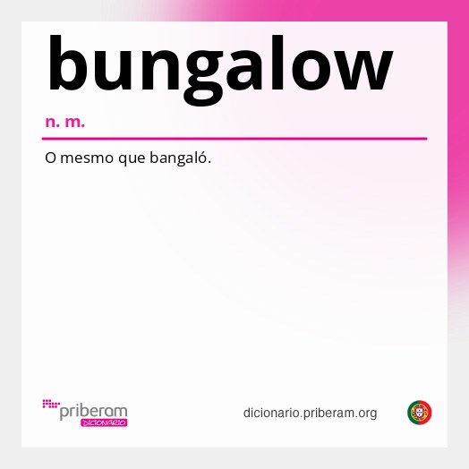 Significado de bungalow