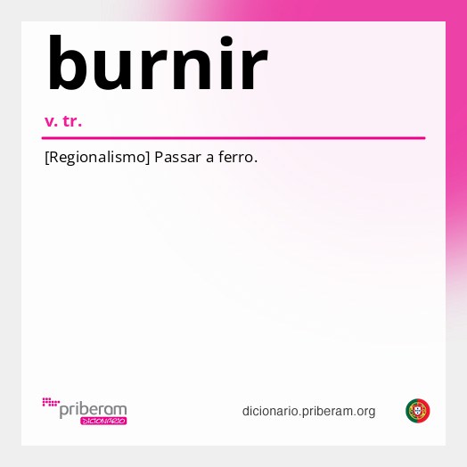 Significado de burnir