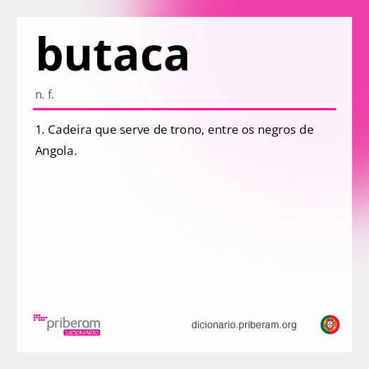Significado de butaca