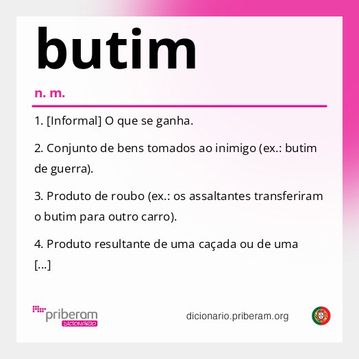 Significado de butim
