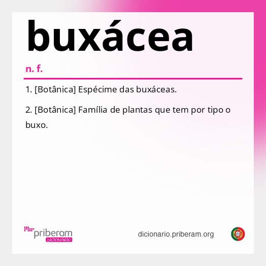Significado de buxácea