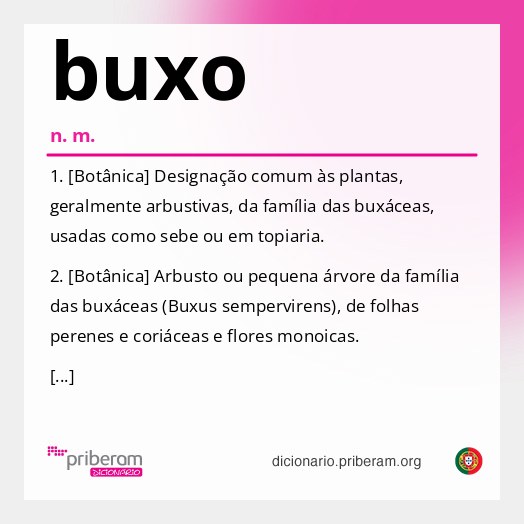 Significado de buxo