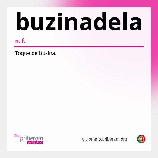 Significado de buzinadela