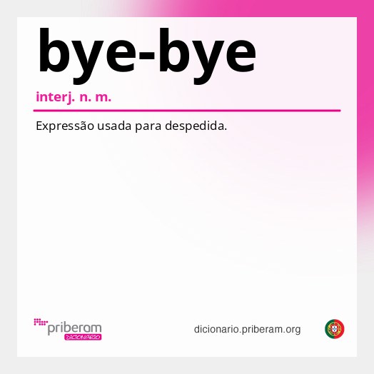 Significado de bye-bye