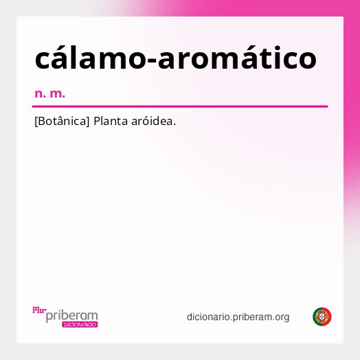 Significado de cálamo-aromático