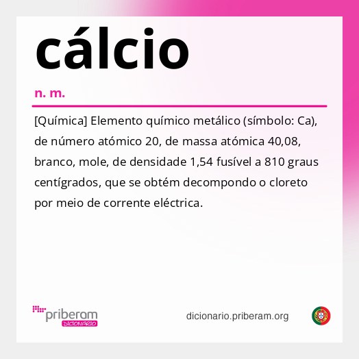 Significado de cálcio