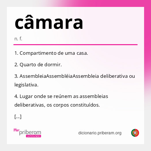 Significado de câmara