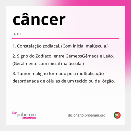 Significado de câncer
