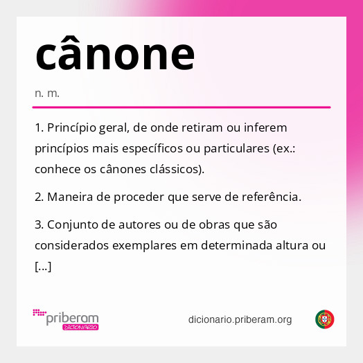 Significado de cânone