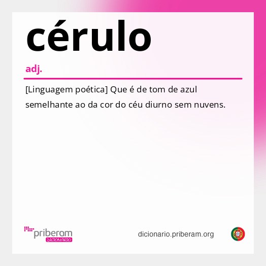 Significado de cérulo