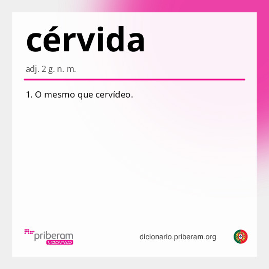 Significado de cérvida