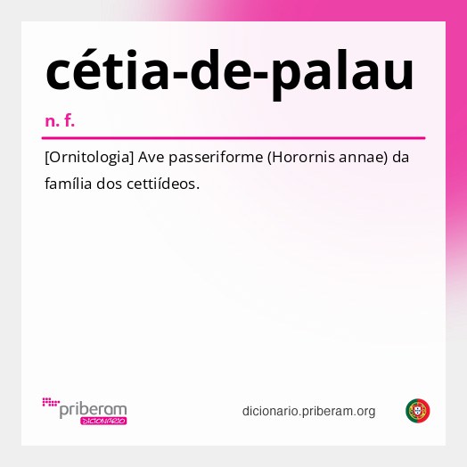 Significado de cétia-de-palau