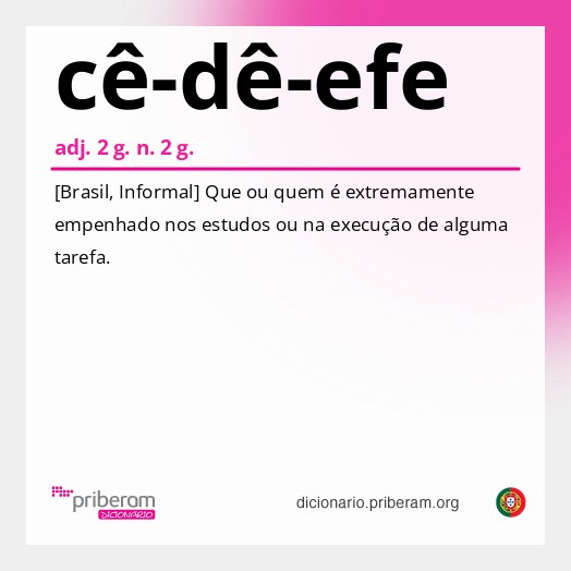 Significado de cê-dê-efe