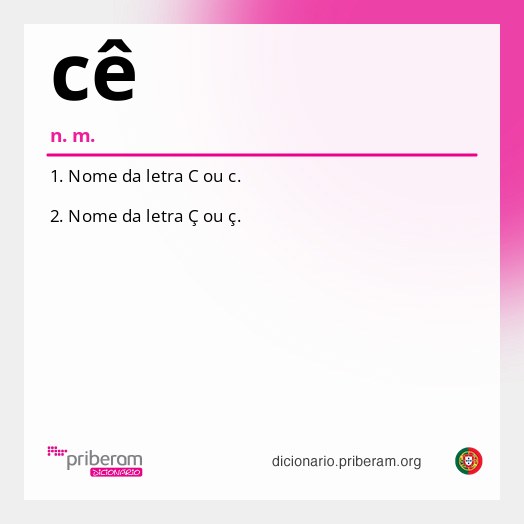 Significado de cê