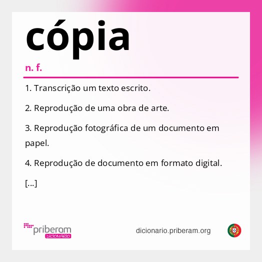 Significado de cópia