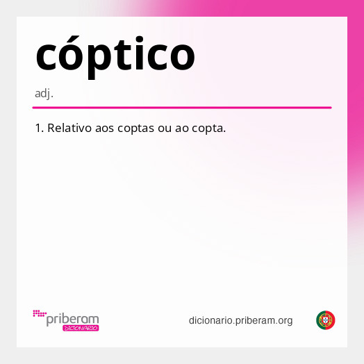 Significado de cóptico