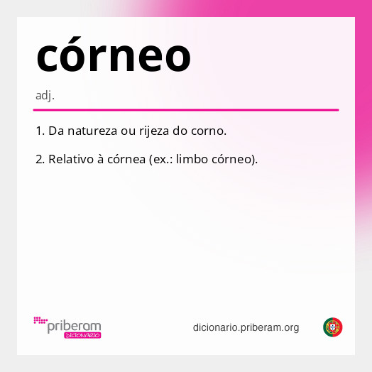 Significado de córneo