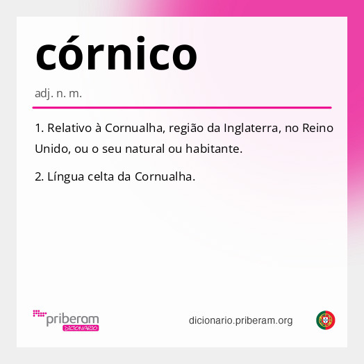 Significado de córnico