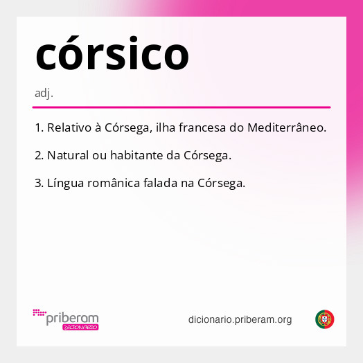 Significado de córsico