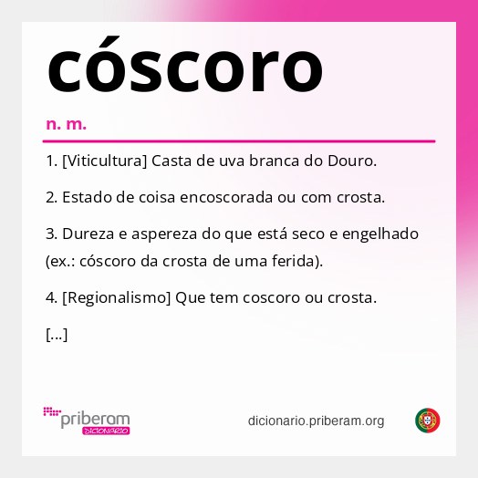 Significado de cóscoro