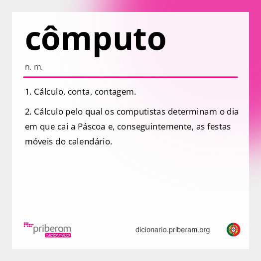 Significado de cômputo