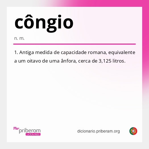 Significado de côngio