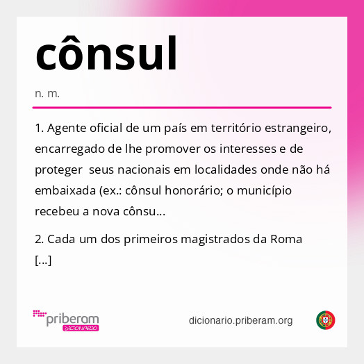 Significado de cônsul