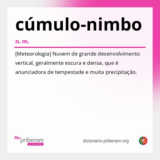 Significado de cúmulo-nimbo
