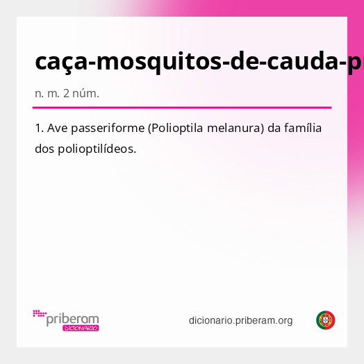 Significado de caça-mosquitos-de-cauda-preta
