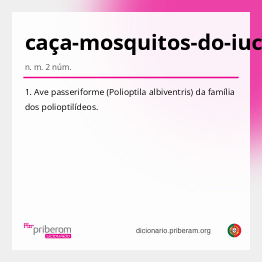 Significado de caça-mosquitos-do-iucatão
