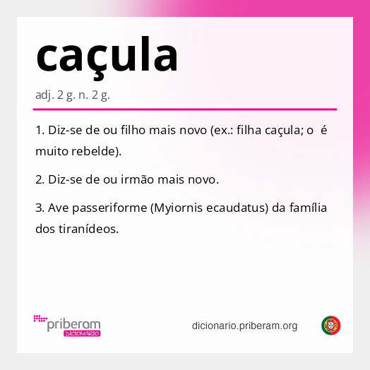 Significado de caçula