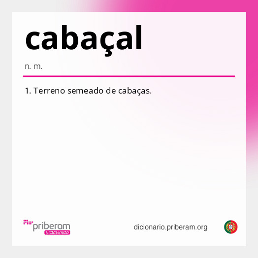 Significado de cabaçal