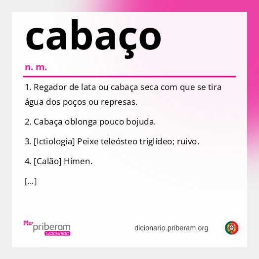 Significado de cabaço