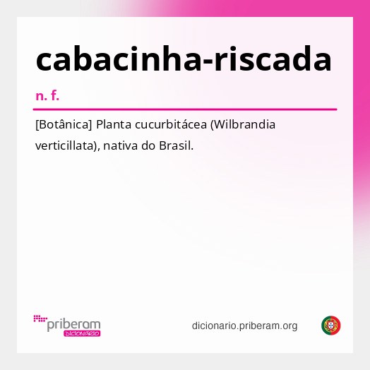 Significado de cabacinha-riscada