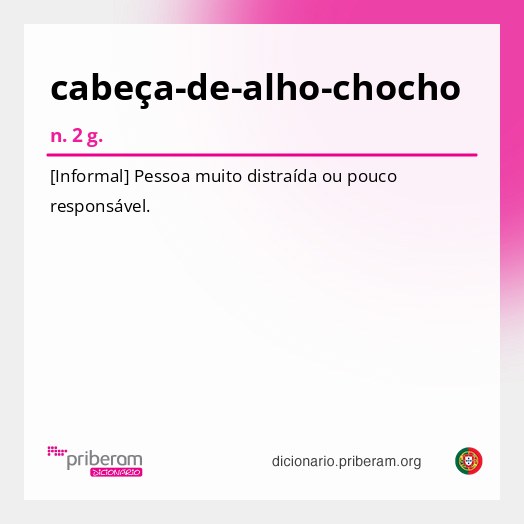 Significado de cabeça-de-alho-chocho