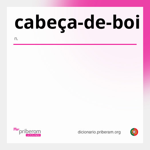 Significado de cabeça-de-boi