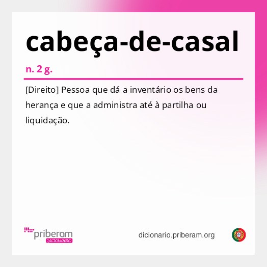 Significado de cabeça-de-casal