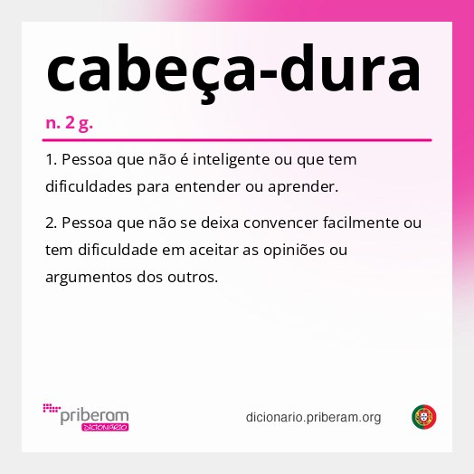 Significado de cabeça-dura