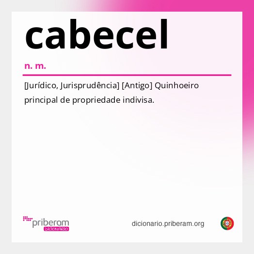 Significado de cabecel