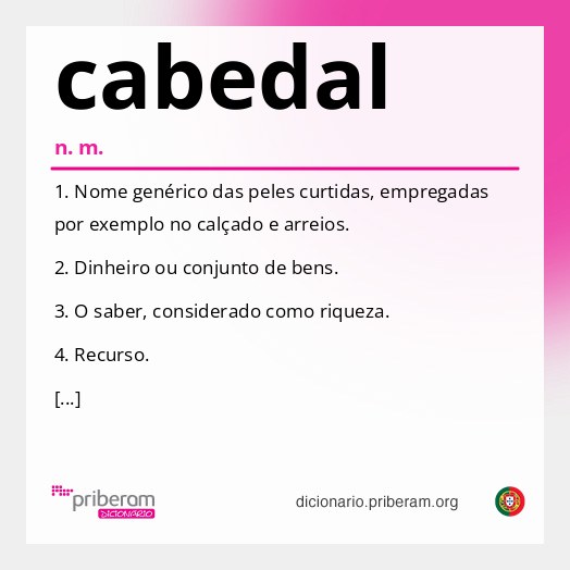 Significado de cabedal